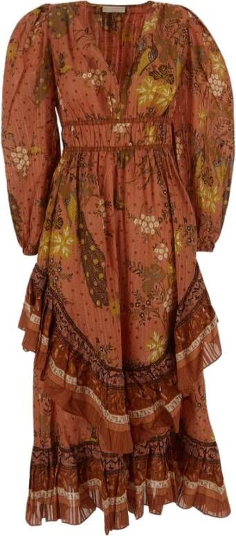 Ulla Johnson Midi Dresses Bruin Dames