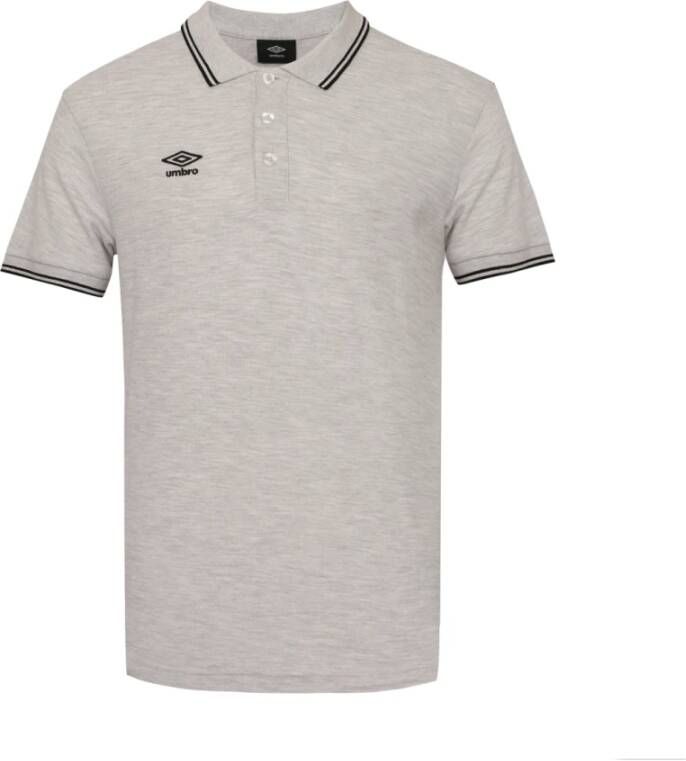 Umbro Comfortabele Katoenen Pique Polo Gray Heren