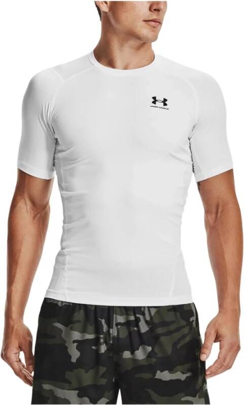 Under Armour Compressie Korte Mouw Shirt White Heren