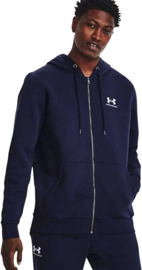 Under Armour Blauwe Fleece Hoody met Rits Blue Heren