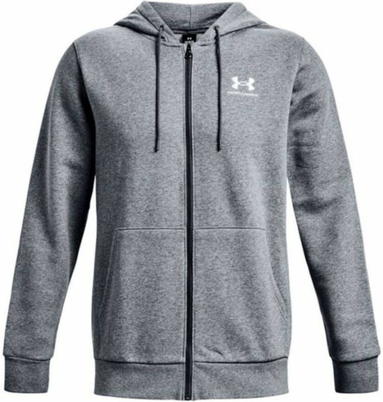 Under Armour Essential Fleece FZ Hoodie Gray Heren