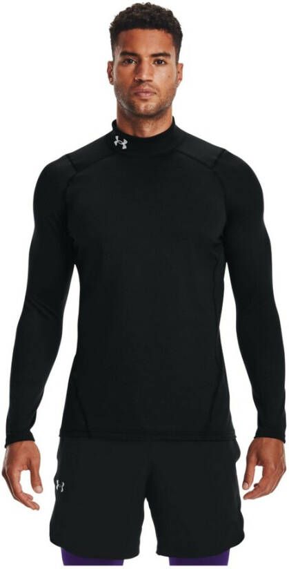 Under Armour Slim fit shirt met lange mouwen en logostitching model 'Mock'