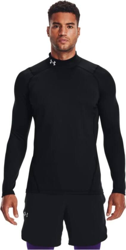 Under Armour Slim fit shirt met lange mouwen en logostitching model 'Mock'