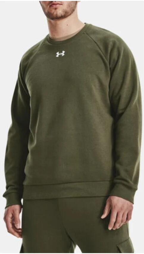 Under Armour Moderne Fleece Crew Sweatshirt Green Heren - Foto 3