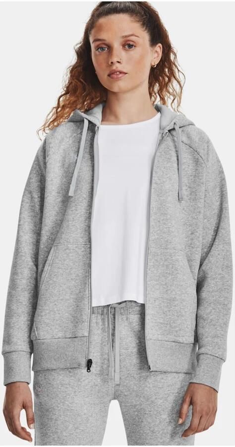 Under Armour Rival Fleece Hoodie met volledige rits Gray Dames - Foto 7