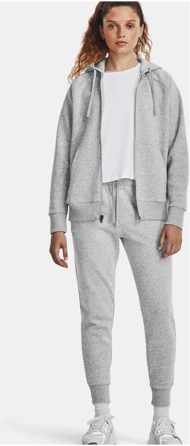 Under Armour Rival Fleece Hoodie met volledige rits Gray Dames - Foto 6