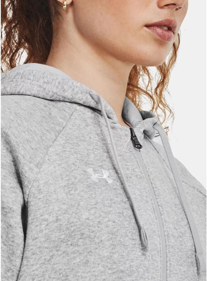 Under Armour Rival Fleece Hoodie met volledige rits Gray Dames - Foto 3