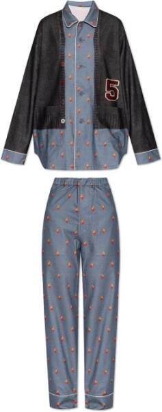Undercover Gepatenteerde pyjama Blauw Dames