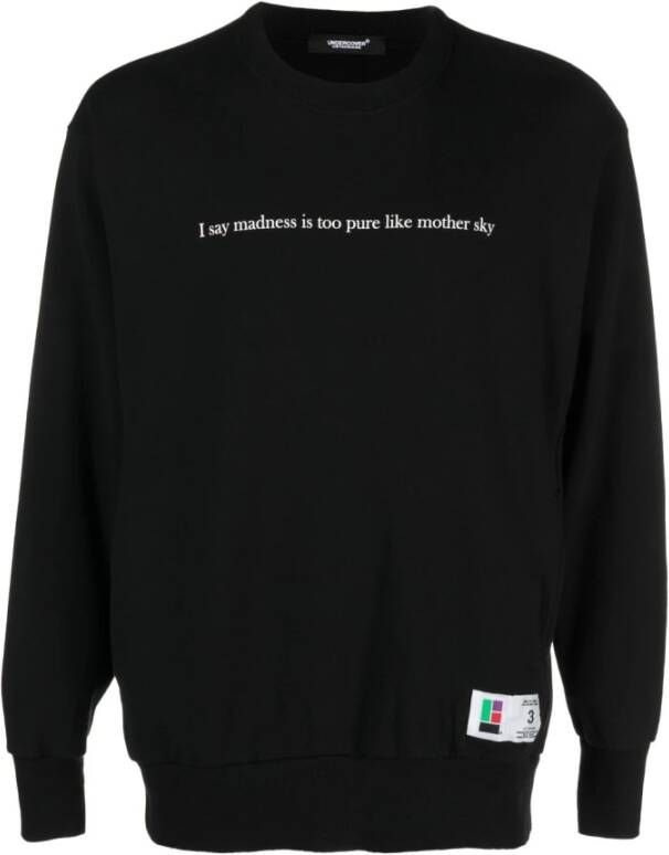 Undercover Zwart Sweatshirt met Logo Print Zwart Heren