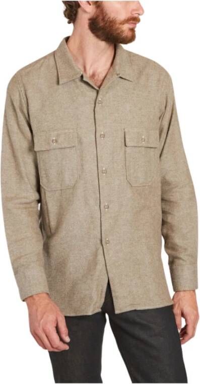 Universal Works Casual overhemd Beige Heren