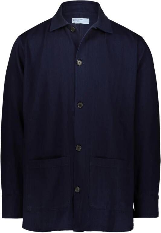 Universal Works Casual overhemd Blauw Heren