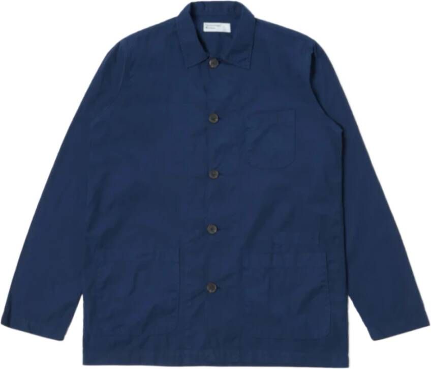 Universal Works Casual Shirts Blauw Heren