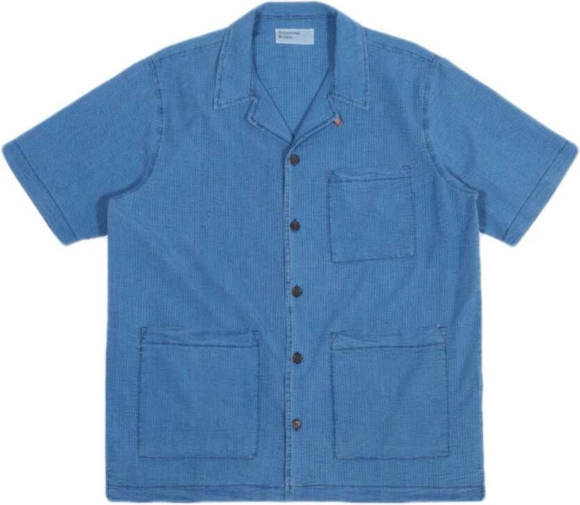Universal Works Eilandshirt Blauw Heren