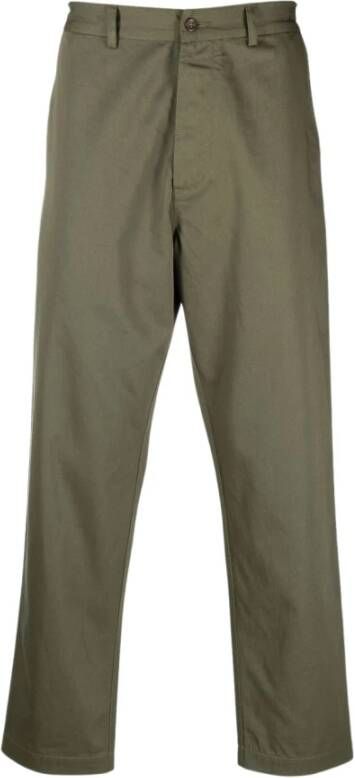 Universal Works Groene katoenen chino broek Groen Heren