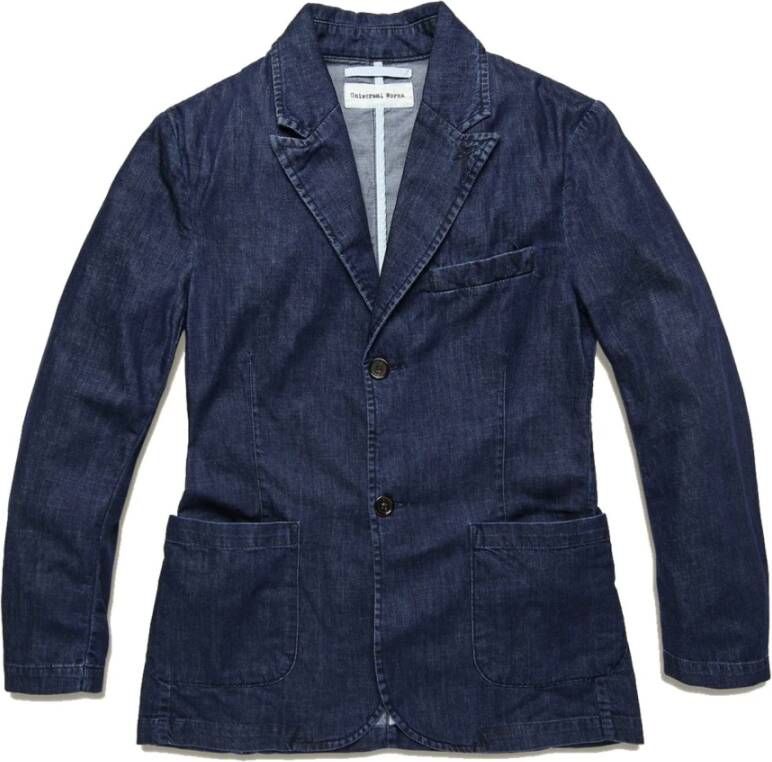 Universal Works Jacket Blauw Heren