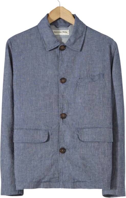 Universal Works Jasje Blauw Heren