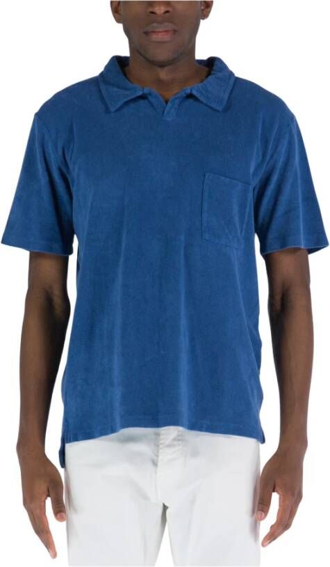 Universal Works Polo Shirt Blauw Heren