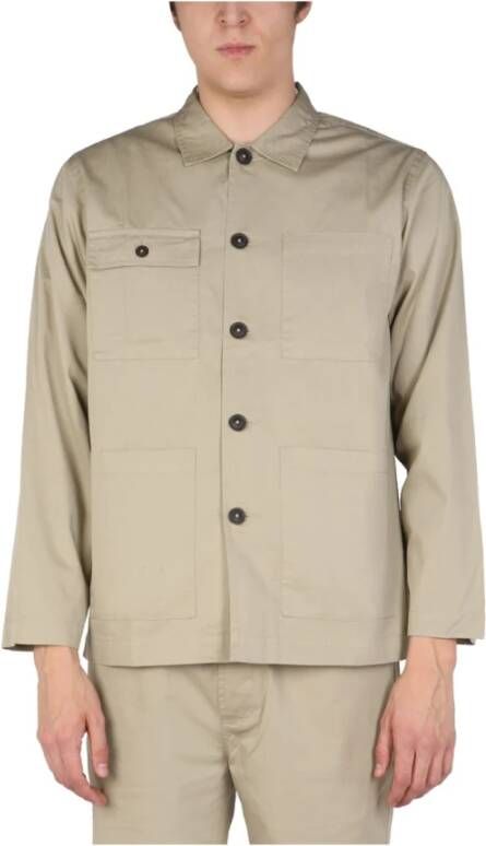 Universal Works Twill Overhemd Beige Heren