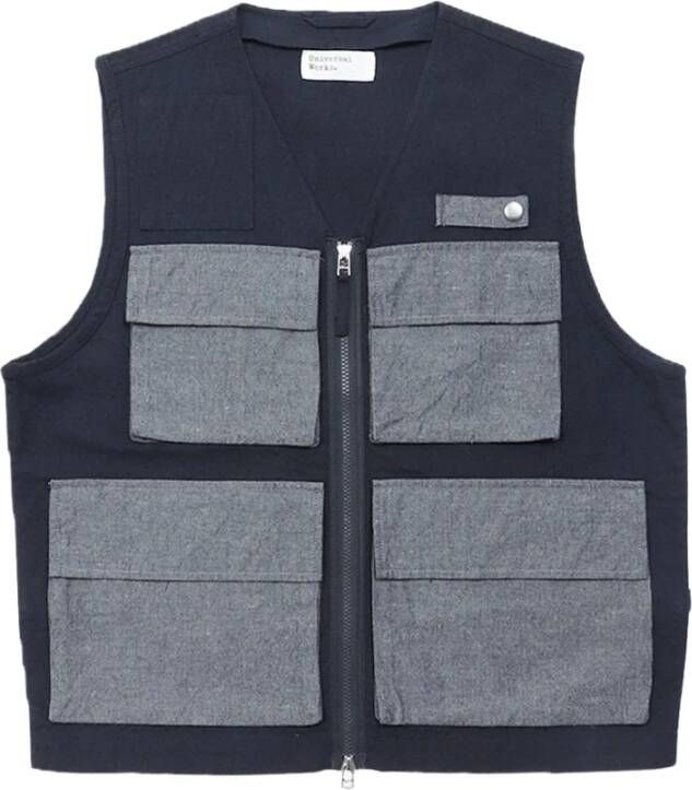 Universal Works Vests Blauw Heren