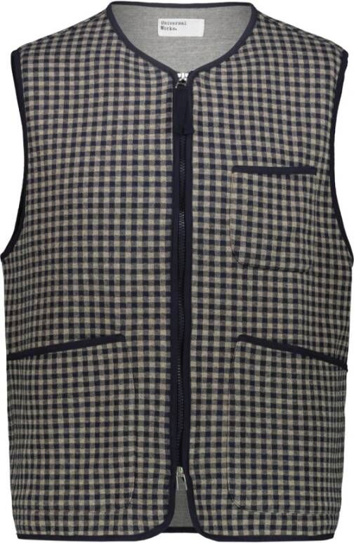 Universal Works Vests Blauw Heren