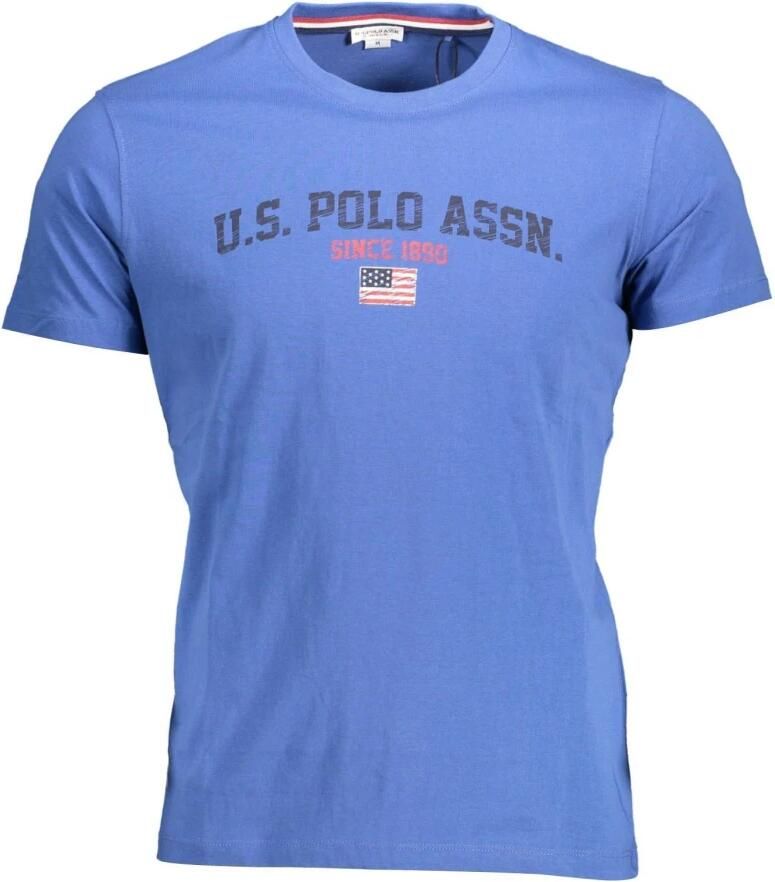 U.s. Polo Assn. T-shirt met opvallende logo print Blauw Heren