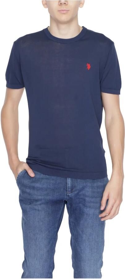 U.s. Polo Assn. Katoenen Heren T-shirt Korte Mouw Blue Heren