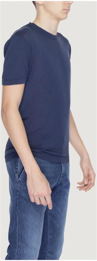 U.s. Polo Assn. Katoenen Heren T-shirt Korte Mouw Blue Heren - Foto 3