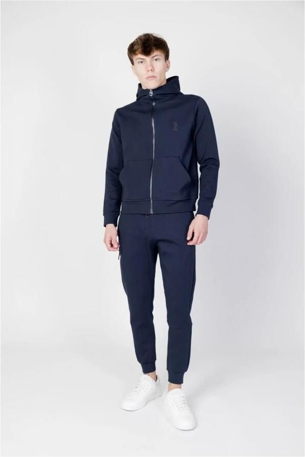 U.s. Polo Assn. Blauwe Katoen Blend Hoodie Sweater Blue Heren