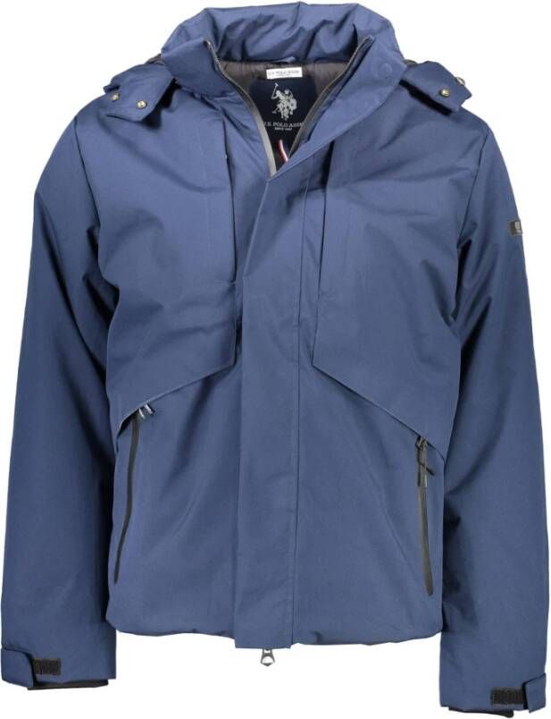 U.s. Polo Assn. Blauwe Waterdichte Hoodie met Zakken Blue Heren