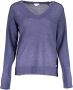 U.s. Polo Assn. Blauwe Nylon Sweater met V-Hals Blue Dames - Thumbnail 1