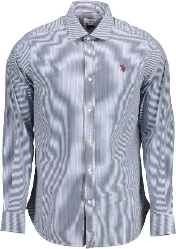 U.s. Polo Assn. Elegante Slim Fit Overhemd met Lange Mouwen Blue Heren