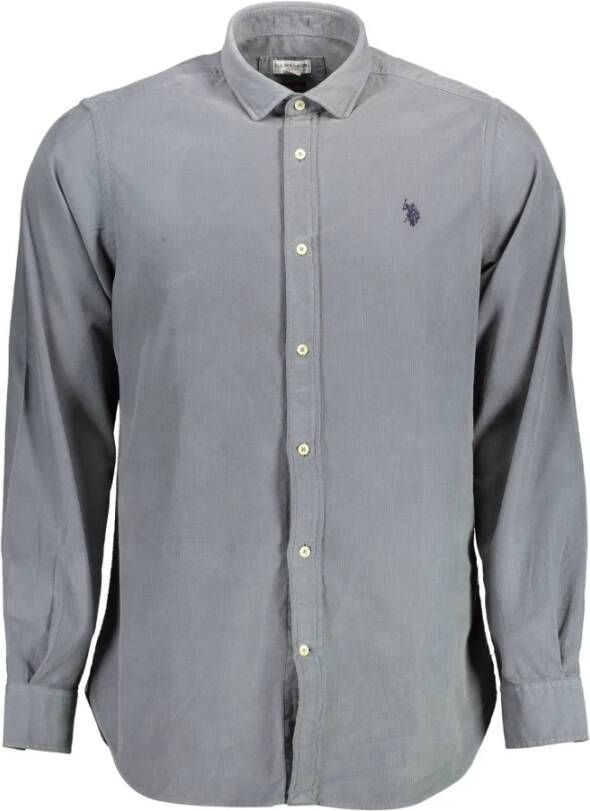 U.s. Polo Assn. Heren Blauw Slim Fit Overhemd met Lange Mouwen Blauw Heren