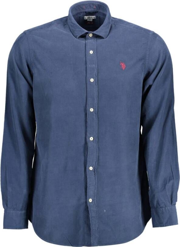 U.s. Polo Assn. Blauw Katoenen Overhemd voor Mannen Blue Heren