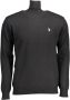 U.s. Polo Assn. Geborduurde Turtleneck Sweater met Hoge Kraag Zwart Heren - Thumbnail 1