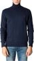 U.s. Polo Assn. Blauwe Effen Gebreide Trui met Col voor Heren Blue Heren - Thumbnail 1