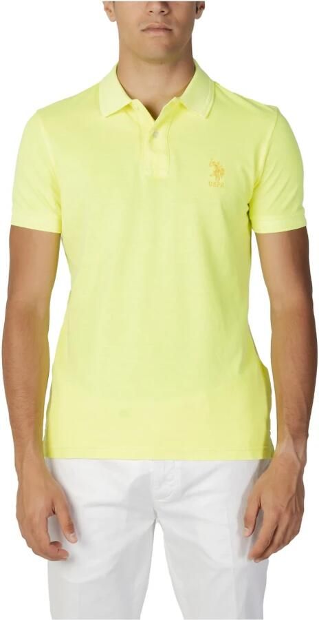 U.s. Polo Assn. Polo Shirt Korte Mouw Collectie Yellow Heren