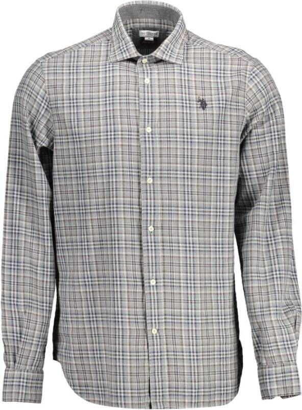 U.s. Polo Assn. Grijze Katoenen Overhemd voor Mannen Gray Heren