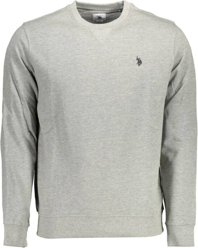 U.s. Polo Assn. Grijze Katoenen Trui met Logo Borduursel Grijs Heren