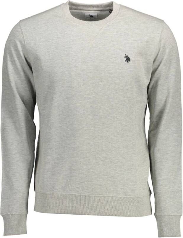 U.s. Polo Assn. Grijze Katoenen Trui met Lange Mouwen en Geborduurd Logo Gray Heren