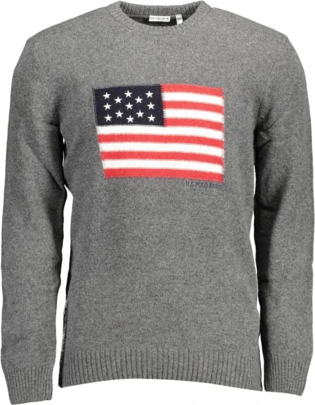 U.s. Polo Assn. Grijze Trui met Lange Mouwen Geborduurd Gray Heren