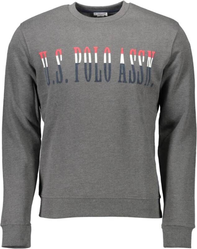 U.s. Polo Assn. Grijs katoenen sweatshirt met logoprint Gray Heren