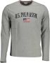 U.s. Polo Assn. Elegant grijs bedrukt langarmig T-shirt Gray Heren - Thumbnail 1