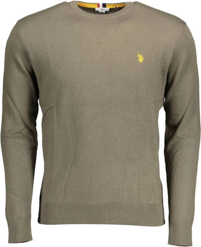 U.s. Polo Assn. Groen Langemouw Geborduurd Logo Shirt Green Heren