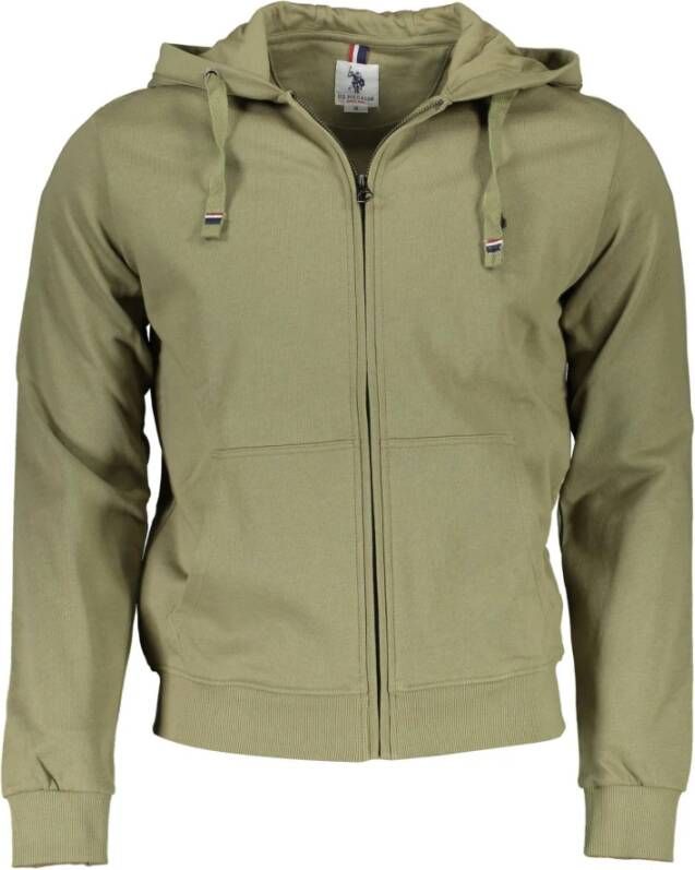 U.s. Polo Assn. Groene katoenen sweatshirt met capuchon en rits Green Heren