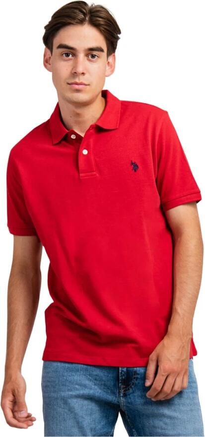 U.s. Polo Assn. Heren Polo Shirt Rood Regular Fit Red Heren - Foto 2