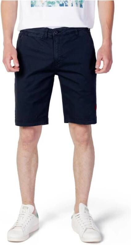 U.s. Polo Assn. Heren Shorts in Blauw met Ritssluiting en Knoopsluiting Blauw Heren