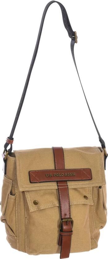 U.s. Polo Assn. Heren Synthetische Bandolier Tas Beige Heren - Foto 4
