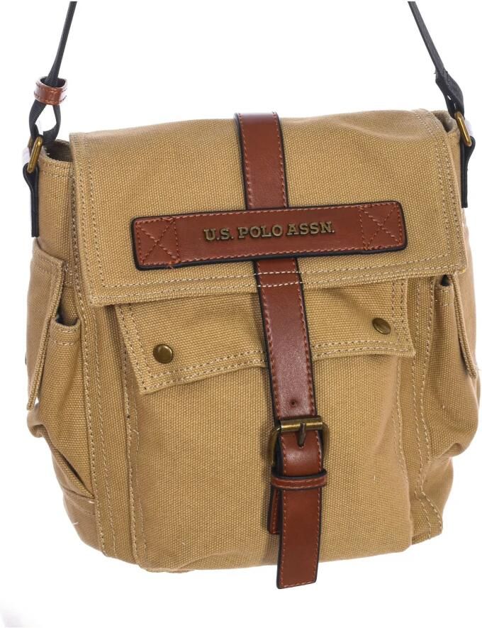U.s. Polo Assn. Heren Synthetische Bandolier Tas Beige Heren - Foto 2