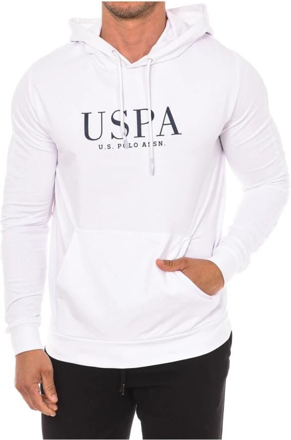 U.s. Polo Assn. Hoodie met verstelbaar trekkoord White Heren