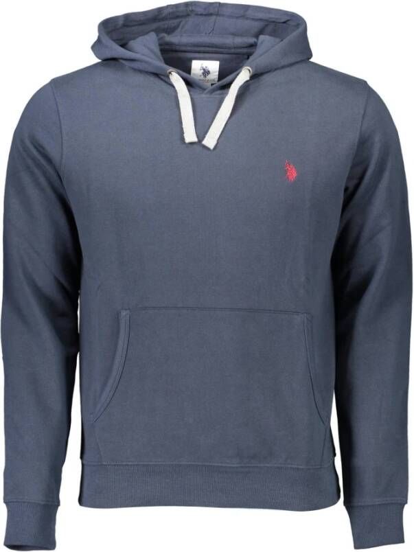 U.s. Polo Assn. Blauwe Katoenen Hoodie voor Mannen Blue Heren